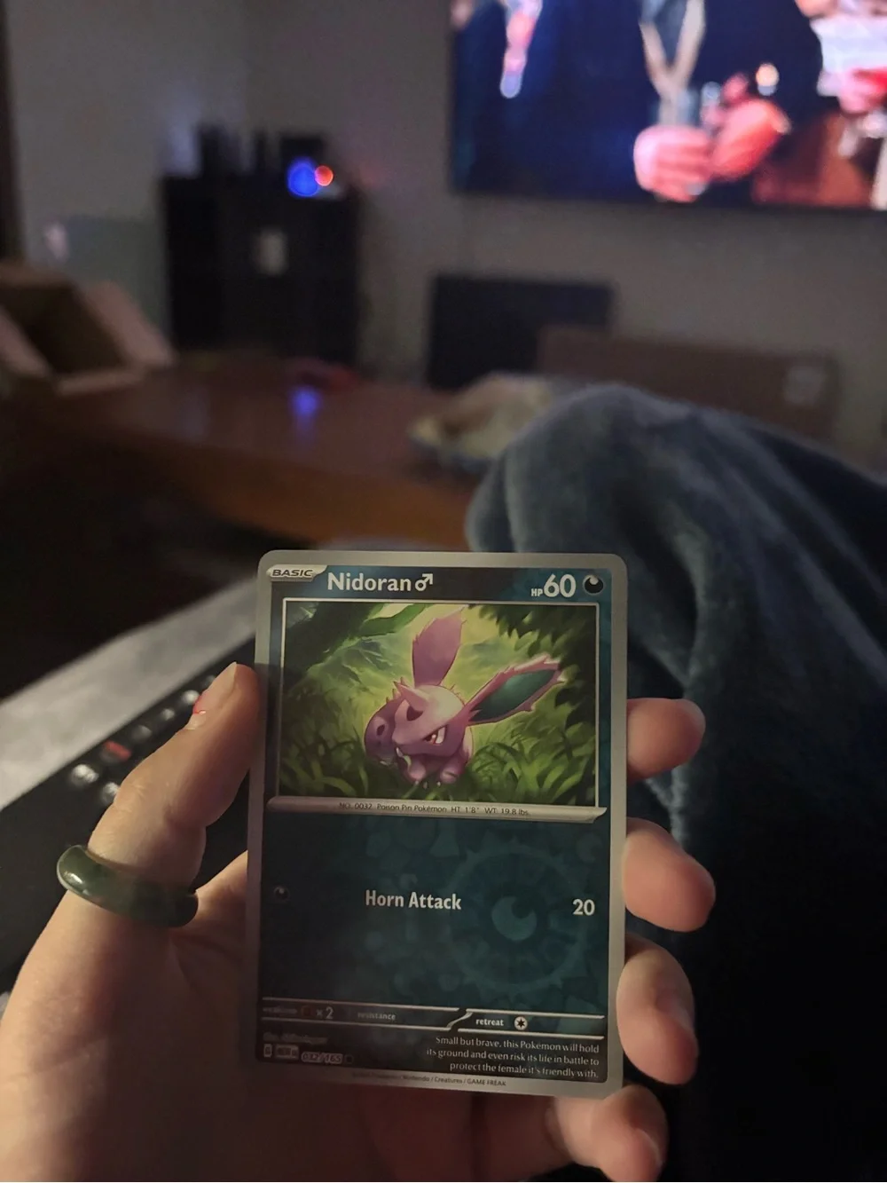 Pokemon Nidoran♂ Card - Purple & Green Artwork